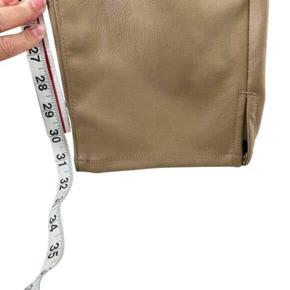 NWT Good American Women Better Than Leather Good Boy Pant Warm Caramel sz 2/26 - Picture 15 of 15